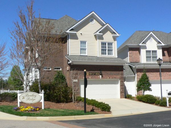 Typical Elevation of the Bentley-Ridge townhomes