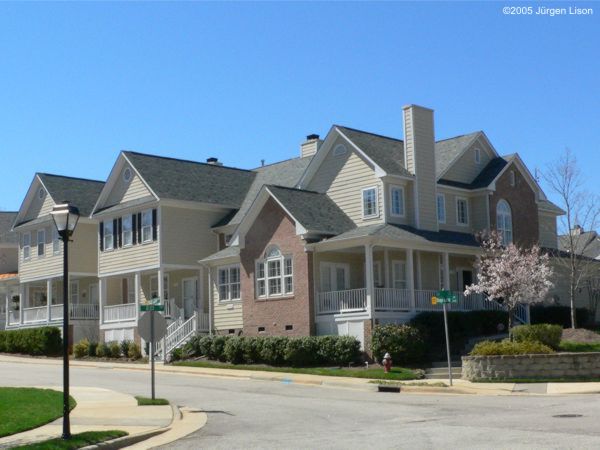 Typical elevation of the Vineyard townhomes